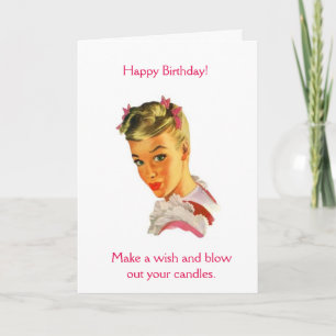 Vintage - Make a Wish for Your Birthday, Card