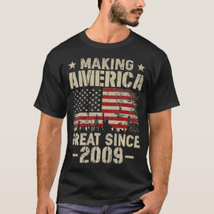 Vintage Making America Great Since 2009 Retro 13th T-Shirt