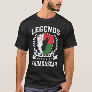 Vintage Malagasy Flag Legends Were Born In Madagas T-Shirt
