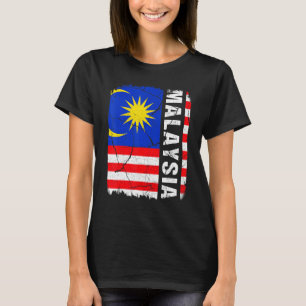 Vintage Malaysian Flag Malaysia Pride Roots Herita T-Shirt