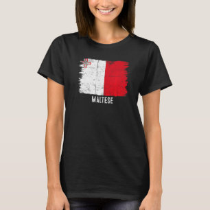 Vintage Malta Flag Maltese Proud Of My Roots T-Shirt