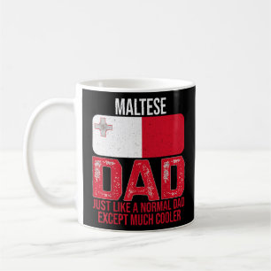 Vintage Maltese Dad Malta Flag Design For Father's Coffee Mug
