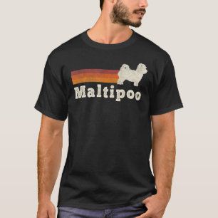 Vintage Maltipoo Retro Mum Dad Dog T-Shirt