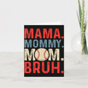 Vintage mama mummy mum bruh baseball mama mothers card