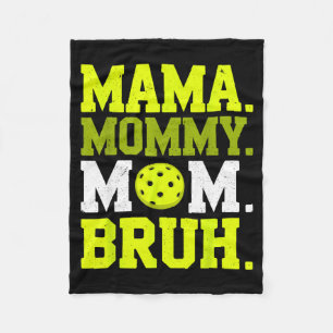Vintage Mama Mummy Mum Bruh Pickleball Mothers Day Fleece Blanket