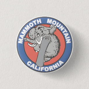 Vintage Mammoth Mountain Ski resort mountains gift 3 Cm Round Badge