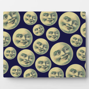 Vintage Man in the Moon Plaque
