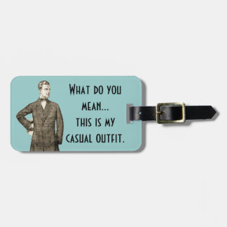 Vintage Man Luggage Tag