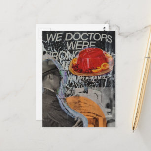 Vintage Man we doctors floating dessert collage Postcard