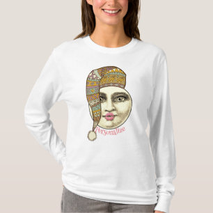 Vintage man woman in moon whimsical unique sepia T-Shirt