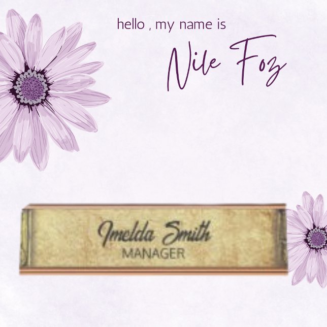 Vintage Manager Desk Name Plate (Creator Uploaded)