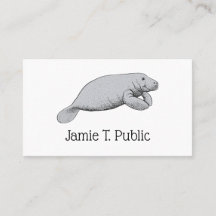 Vintage Manatee Drawing