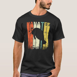 Vintage Manatee Ocean Retro Sea Animal Gift T-Shirt
