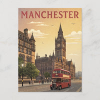 Vintage Manchester Town Hall Travel