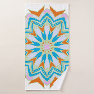 Vintage mandala, Floral mandala. Oriental mandala. Bath Towel