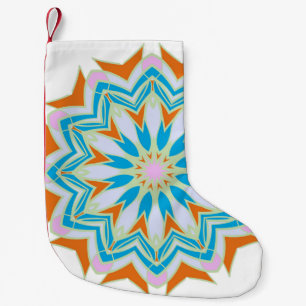 Vintage mandala, Floral mandala. Oriental mandala. Small Christmas Stocking
