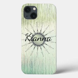 Vintage Mandala on Minty Frosted Glass    iPhone 13 Case