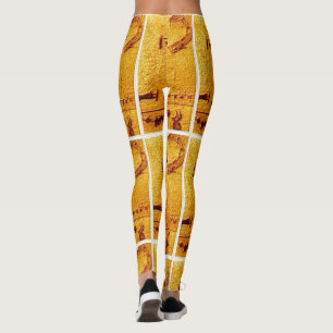 "Vintage Mandan Turtle Art" Leggings
