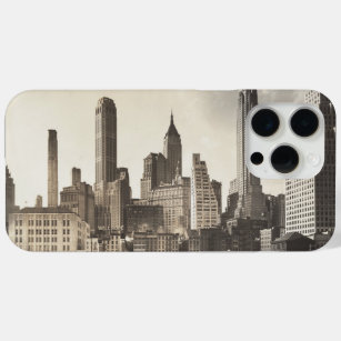 Vintage Manhattan Skyline 1936 Photography History iPhone 15 Pro Max Case