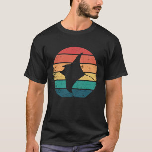 Vintage Manta Ray Retro Silhouette Ocean Animal T-Shirt
