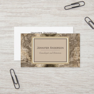 Vintage Map Business Card