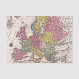 Vintage Map Europe Africa World  Tissue Paper