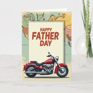 Vintage Map Fathers Day Card