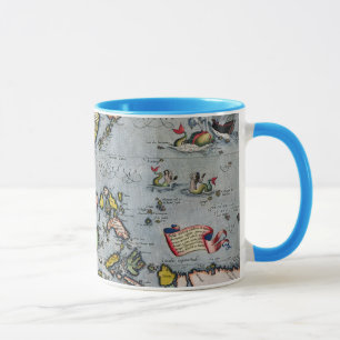 Vintage Map   India to New Guinea Mug