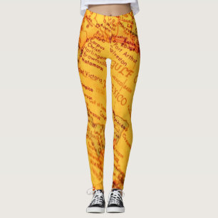 vintage Map Leggings