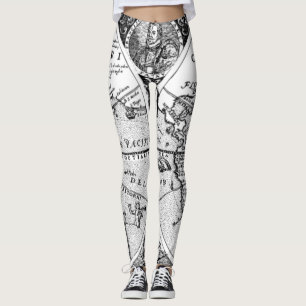 Vintage Map Leggings