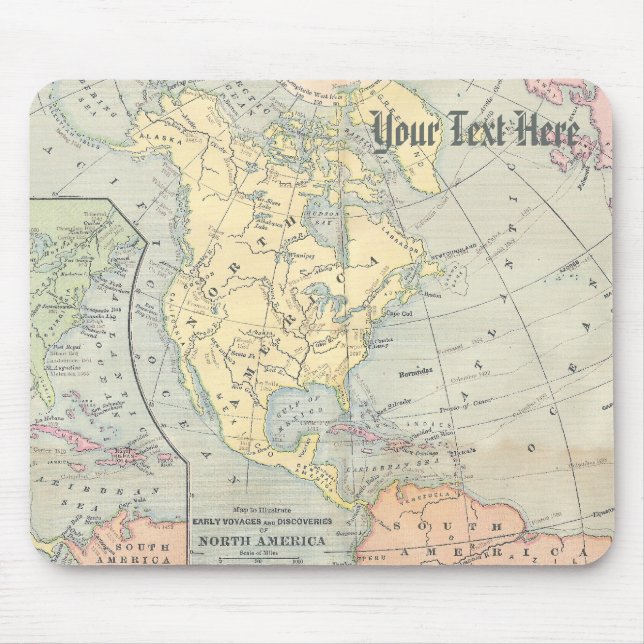 Vintage Map Mousepad (Front)