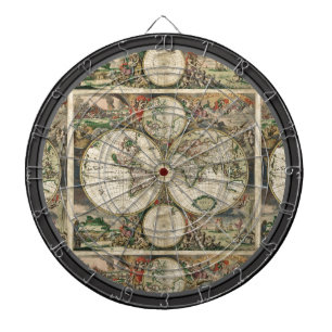 Vintage Map Multi-Target Dartboard