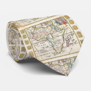 Vintage Map of Africa (1710) Tie