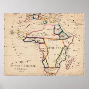 Vintage Map of Africa (1831) Poster