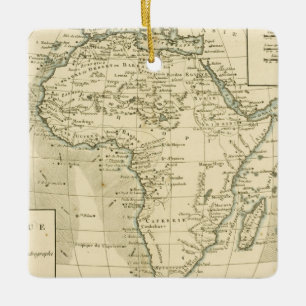 Vintage Map of Africa Ceramic Ornament