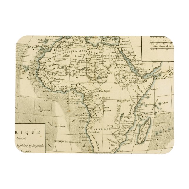 Vintage Map of Africa Magnet (Horizontal)