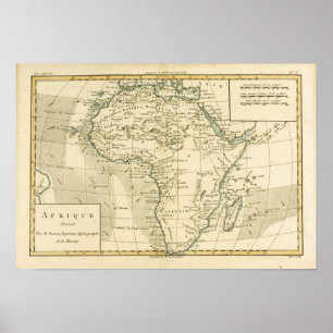 Vintage Map of Africa Poster