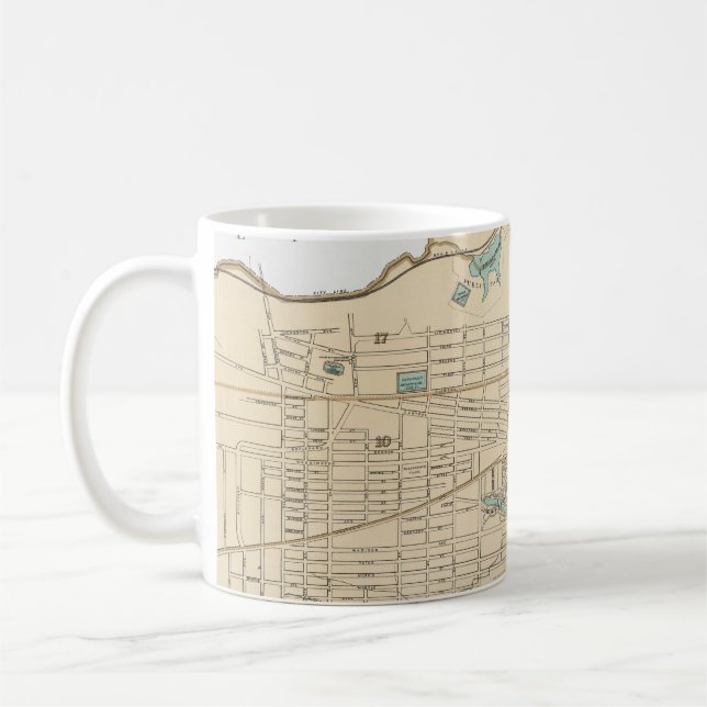 Vintage Map of Albany NY (1895) Coffee Mug (Left)