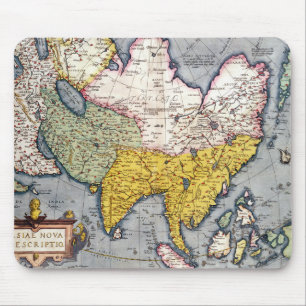 Vintage Map of Asia 1580 Mouse Pad