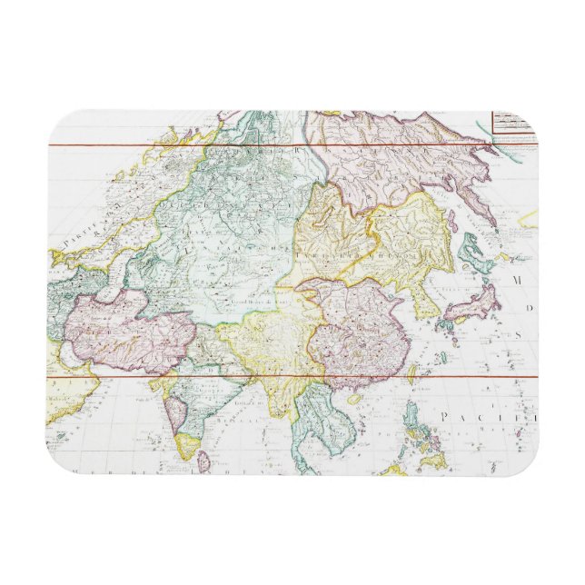 Vintage Map of Asia | 1786 Magnet (Horizontal)