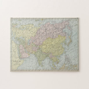 Vintage Map of Asia (1889) Jigsaw Puzzle