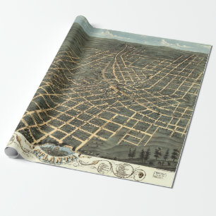 Vintage Map of Atlanta Georgia Wrapping Paper