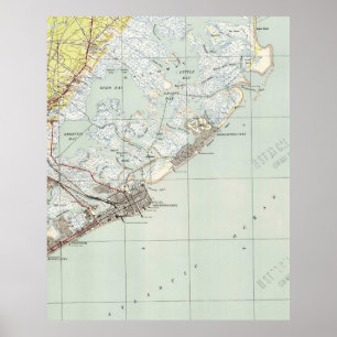 Vintage Map of Atlantic City NJ (1941) Poster