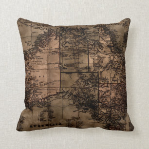 Vintage Map of Australia Cushion