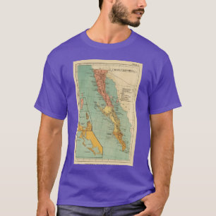 Vintage Map of Baja California 1899 T-Shirt