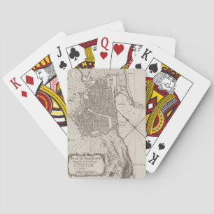 Vintage Map of Barcelona Spain (1764) Playing Cards