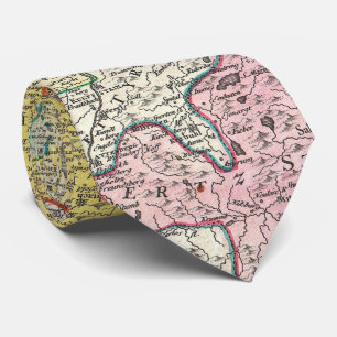 Vintage Map of Bavaria Germany (1728) Tie