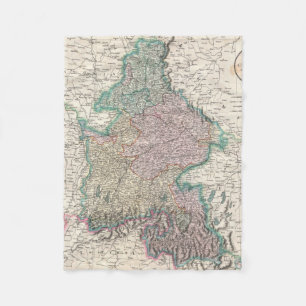 Vintage Map of Bavaria Germany (1799) Fleece Blanket