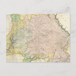 Vintage Map of Bavaria Germany (1814) Postcard
