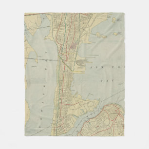 Vintage Map of Bayonne NJ (1912) Fleece Blanket